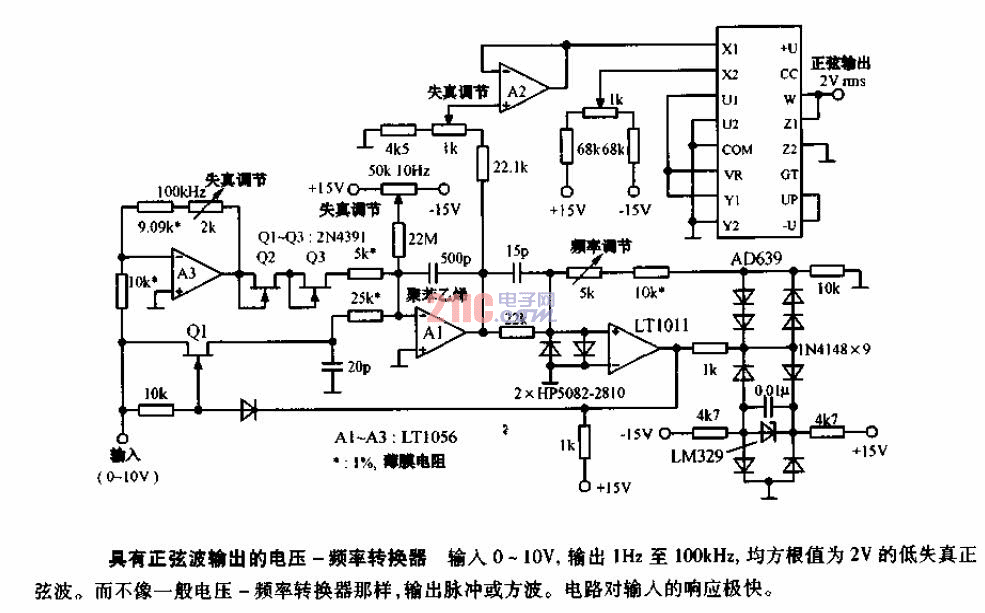 <strong>正弦波</strong>輸入的電壓<strong>頻率變換</strong>器電路圖.gif
