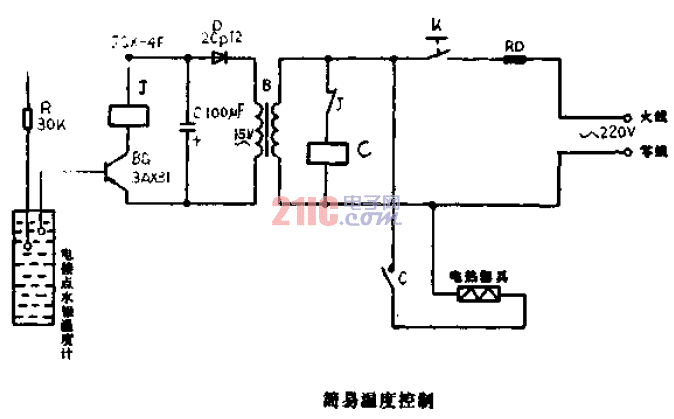 簡易<strong>溫度控制電路</strong>圖.gif