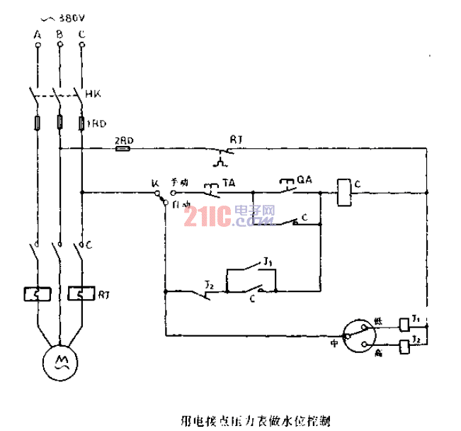 用電接點<strong>壓力表</strong>做<strong>水位控制電路</strong>圖.gif