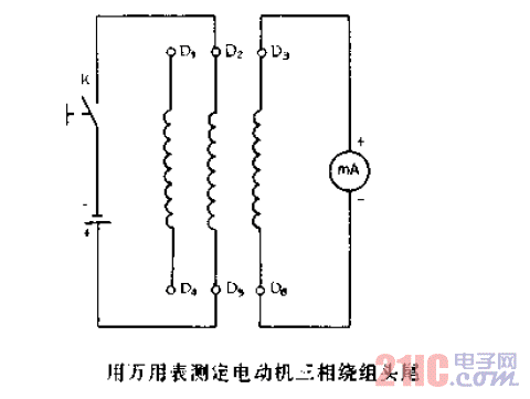 用<strong>萬用表</strong>測定<strong>電動機</strong>三相<strong>繞組</strong>頭尾.gif