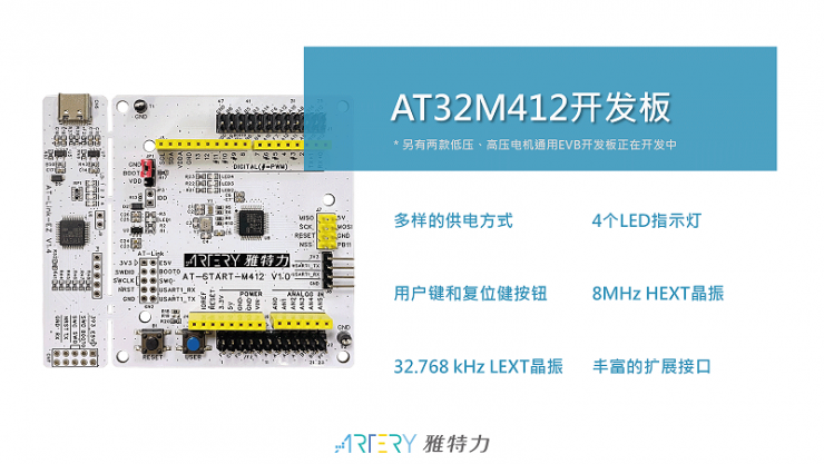 雅特力發(fā)布AT32M412/M416電機(jī)控制專用MCU，180MHz主頻打造高效能電機(jī)應(yīng)用