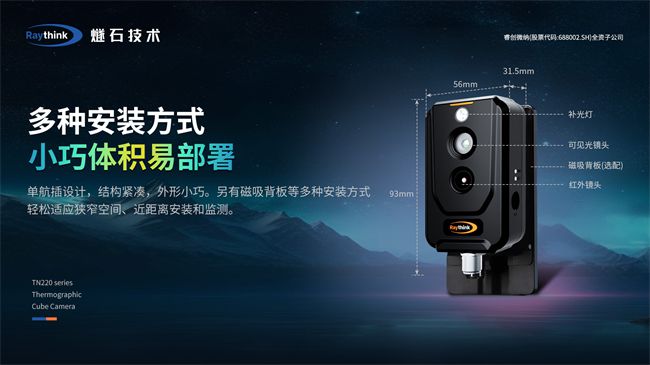 Raythink燧石技術(shù)雙光測(cè)溫卡片熱像儀發(fā)布，狹小空間、近距離溫度可視化神器