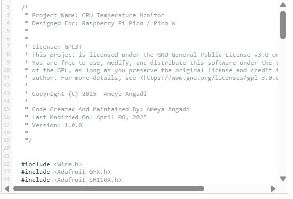 利用Arduino IDE在SH1106 OLED上顯示樹(shù)莓派Pico W的實(shí)時(shí)內(nèi)部溫度