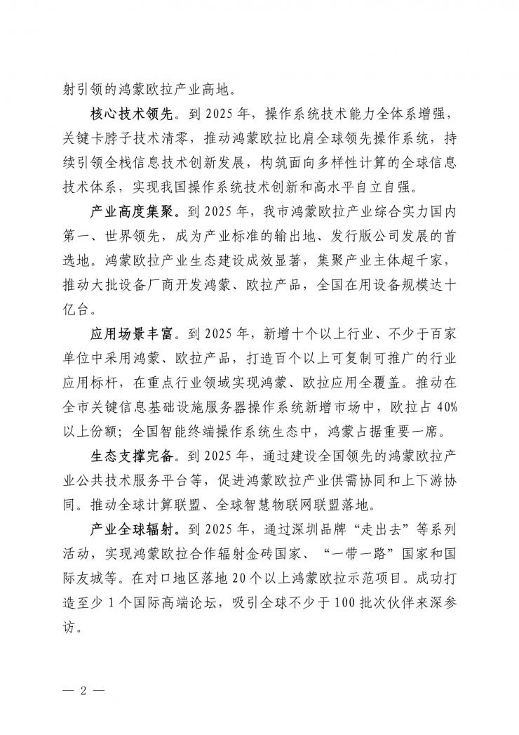 深圳新規(guī)力挺鴻蒙歐拉：到2025年操作系統(tǒng)關(guān)鍵卡脖子技術(shù)清零！