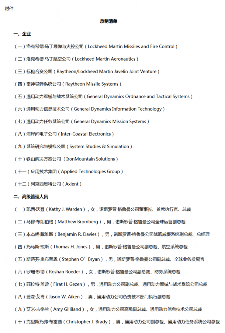 中國制裁12家美企，反制力度空前！