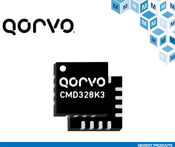 貿澤開售Qorvo CMD328K3低噪聲放大器適用于X波段和Ku波段衛(wèi)星通信