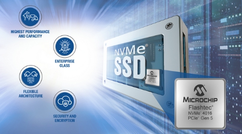 Microchip推出業(yè)界性能最強的16通道PCIe?第五代企業(yè)級NVMe? 固態(tài)硬盤控制器
