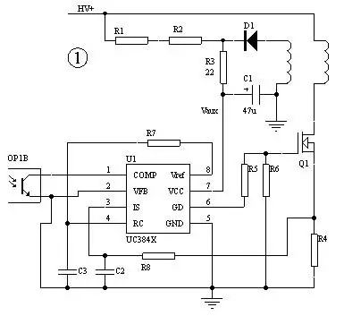 一種基于UC3842的 改進型的應(yīng)用電路