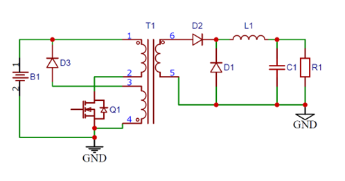 單端正激式開(kāi)關(guān)電源的典型電路分享