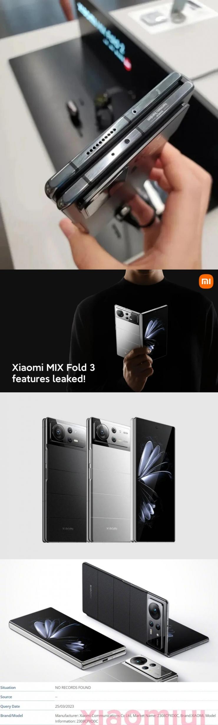 搭載二代高通驍龍 8，小米 MIX Fold 3 折疊屏手機曝光