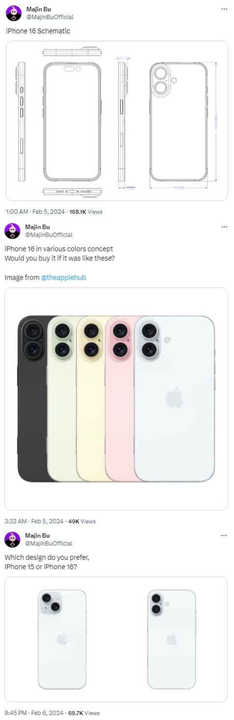 iPhone 16設(shè)計(jì)圖流出：回歸豎排雙攝？