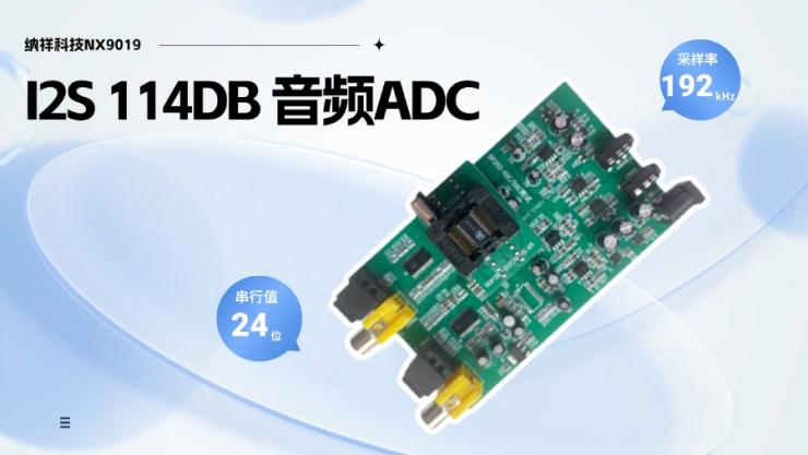 納祥科技NX9019，國產(chǎn)替代CS5361、CS5381的音頻I2S 114DB ADC
