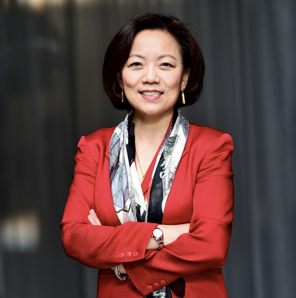 項目公益支持方，諾和諾德全球高級副總裁兼大中國區(qū)總裁周霞萍女士致辭
