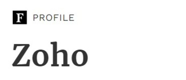 福布斯發(fā)布2023年全球云計算100強(qiáng)榜單，Zoho（卓豪）排名第41位
