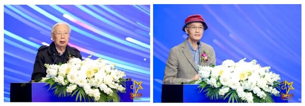 吳宏鑫院士（左）致開幕詞，王飛躍研究員（右）致閉幕詞