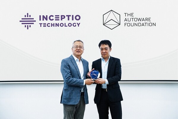 左：嬴徹科技創(chuàng)始人兼CEO 馬喆人；右：Autoware基金會創(chuàng)始人兼會士 加藤真平